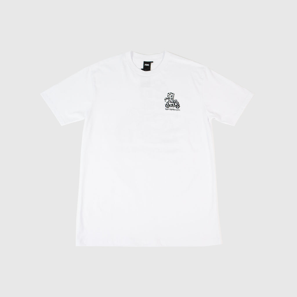 FDC Skull Rider Tee - White - Front