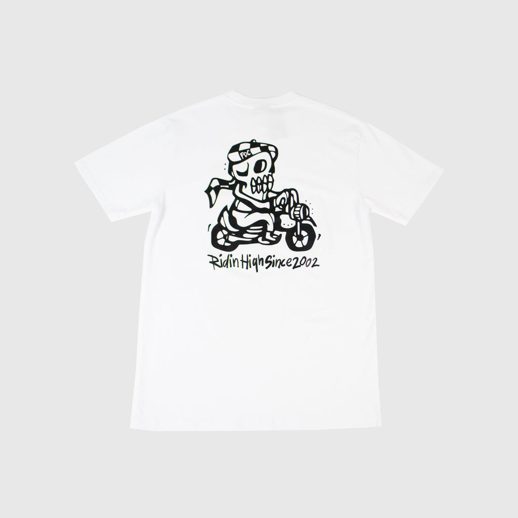 FDC Skull Rider Tee - White - Back