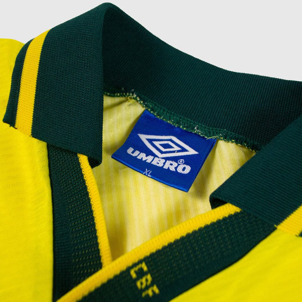 Forum X Cult Kits Brazil 94 Home Shirt - Yellow - Front Close Up