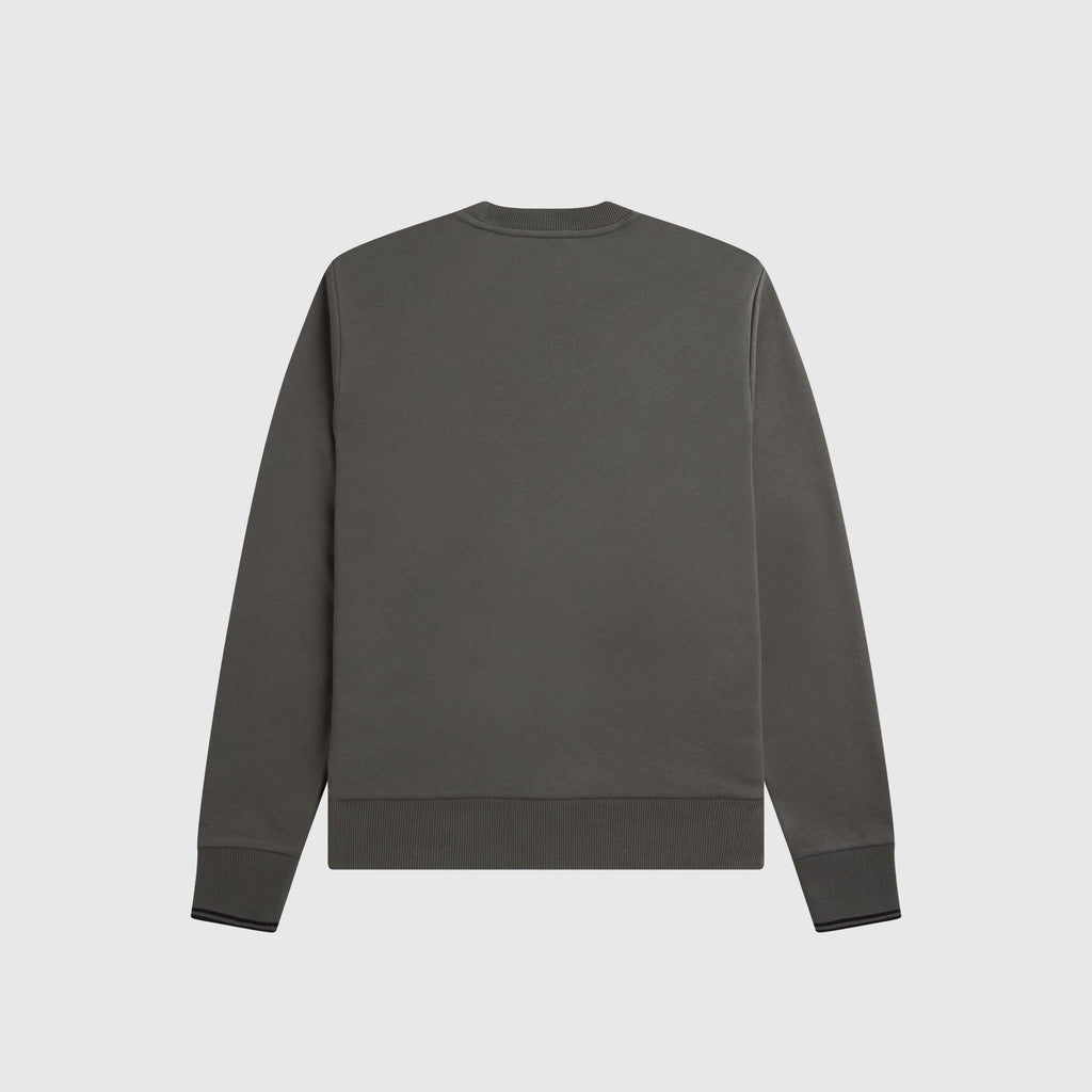 Fred Perry Crew Neck Sweatshirt - Field Green - Back