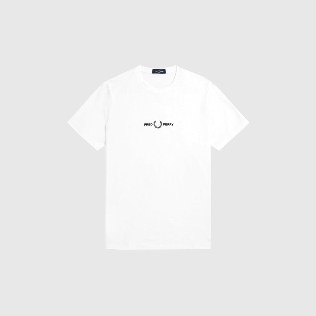 Fred Perry Embroidered T-Shirt - White - Front