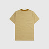 Fred Perry Fine Stripe Heavy Weight Tee - Oatmeal / Dark Caramel - Back