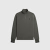 Fred Perry Half Zip Sweatshirt - Field Green - Front
