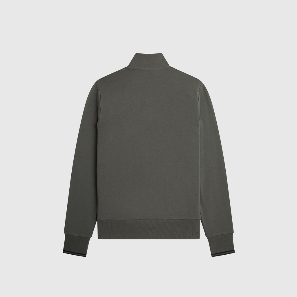 Fred Perry Half Zip Sweatshirt - Field Green - Back
