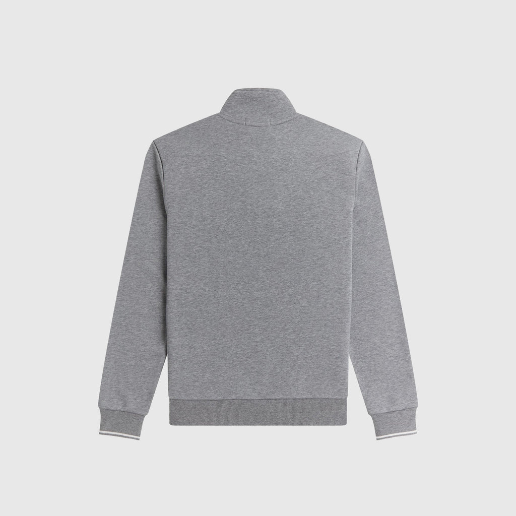 Fred Perry Half Zip Sweatshirt - Steel Marl - Back