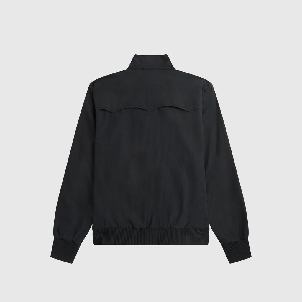 Fred Perry Harrington Jacket - Black / Dark Caramel - Back