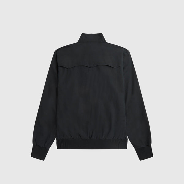 Fred Perry Harrington Jacket - Black / Dark Caramel - Back