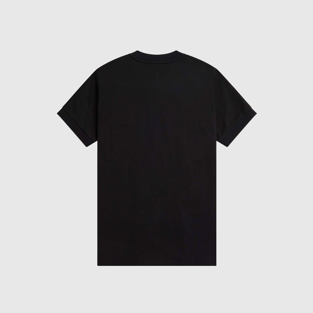 Fred Perry Loopback Jersey Pocket T-Shirt - Black - Back