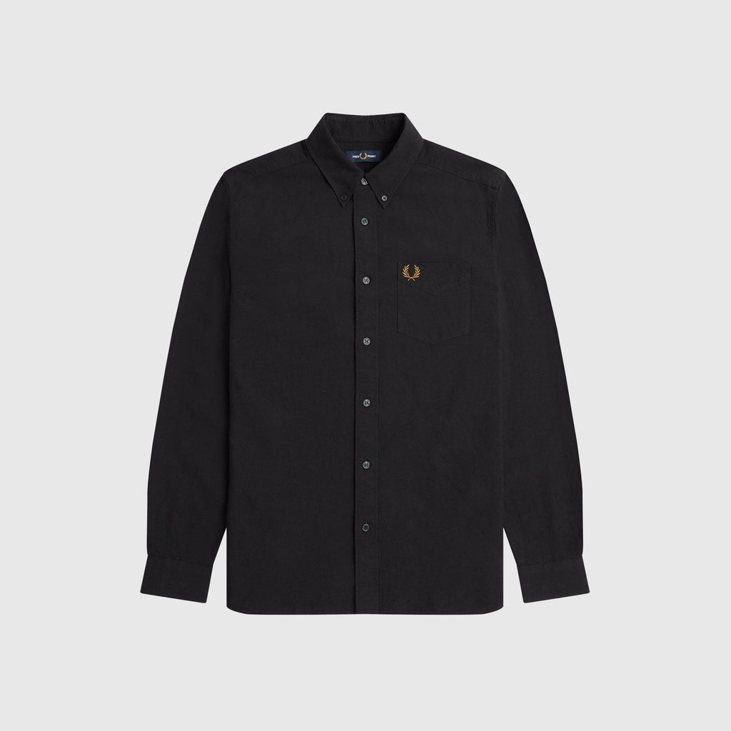 Fred Perry Oxford Shirt - Black - Front