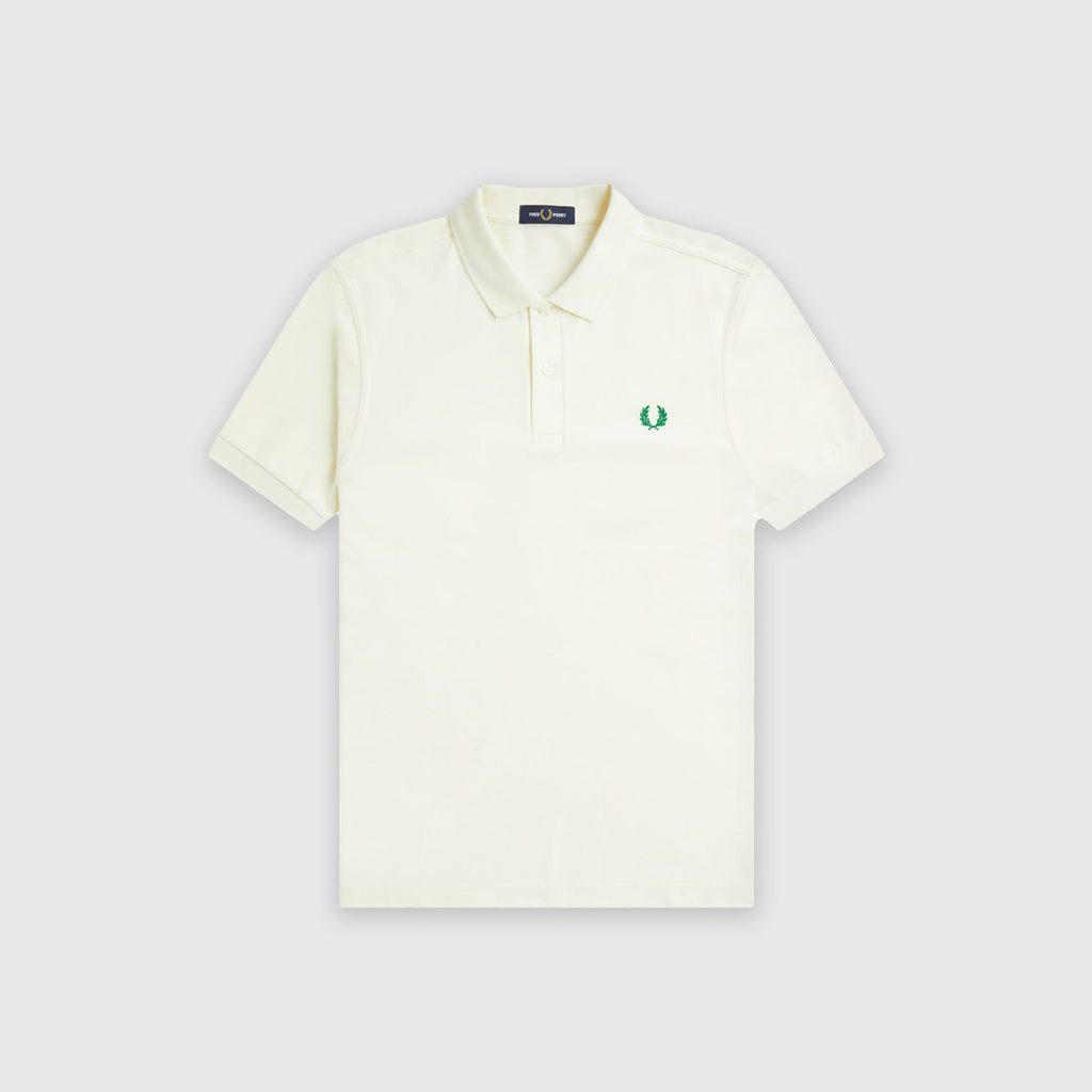 Fred Perry Plain Fred Perry Shirt - Light Ecru - Front