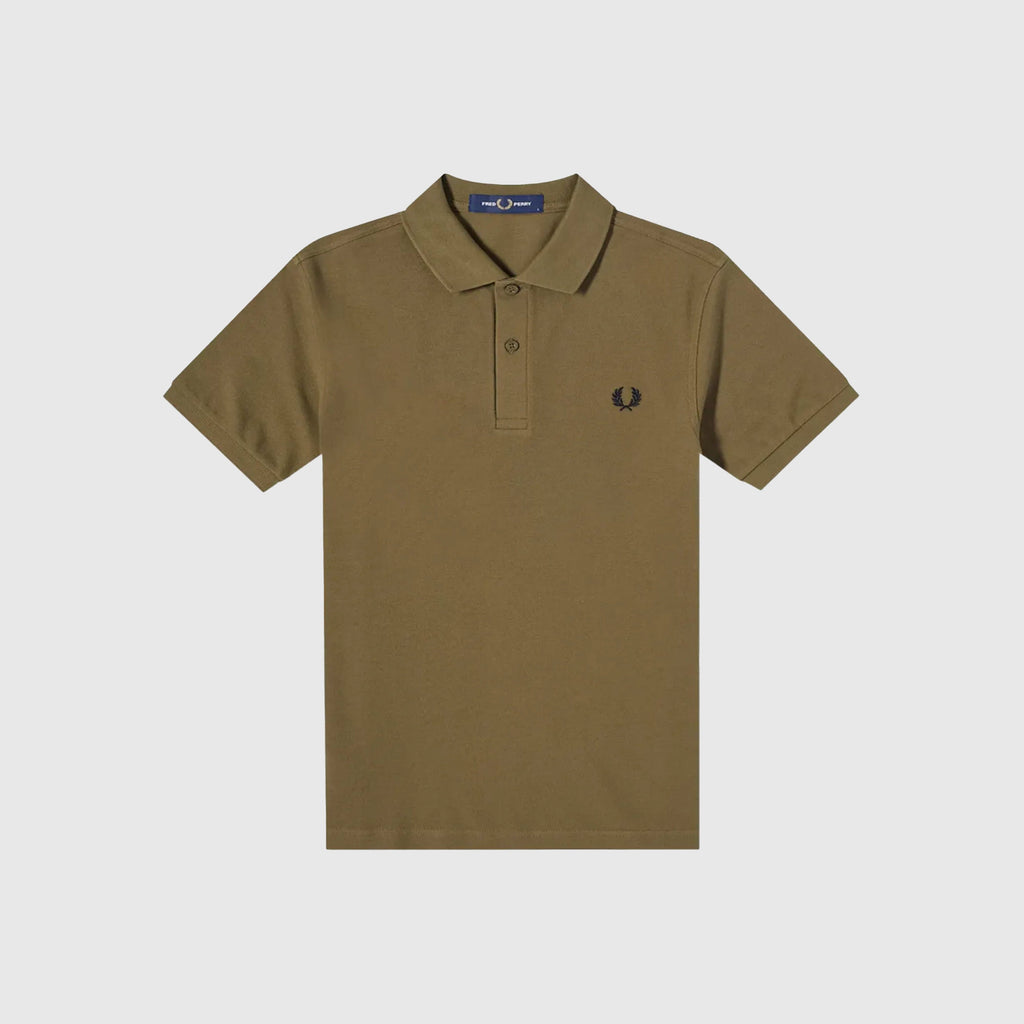 Fred Perry Plain Fred Perry Shirt - Uniform Green - Front