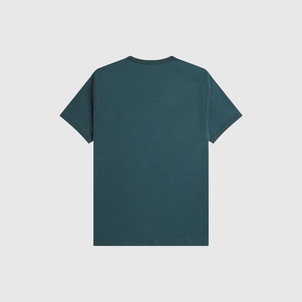 Fred Perry Ringer Tee - Petrol Blue - Back