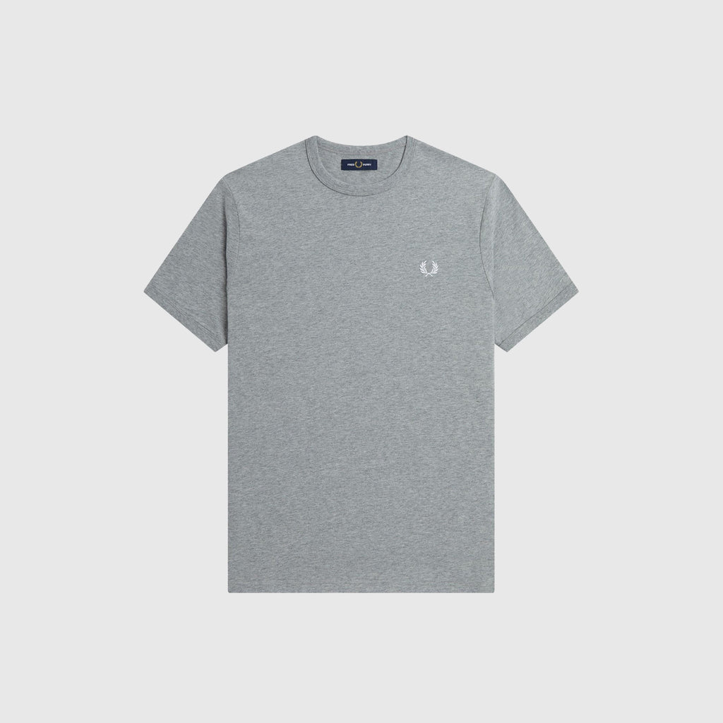 Fred Perry Ringer Tee - Steel Marl - Front