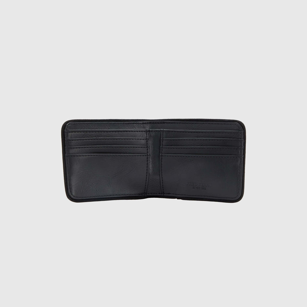Fred Perry Tonal PU BFold Wallet - Black - Open