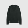 Fred Perry V-Neck Jumper - Night Green - Front