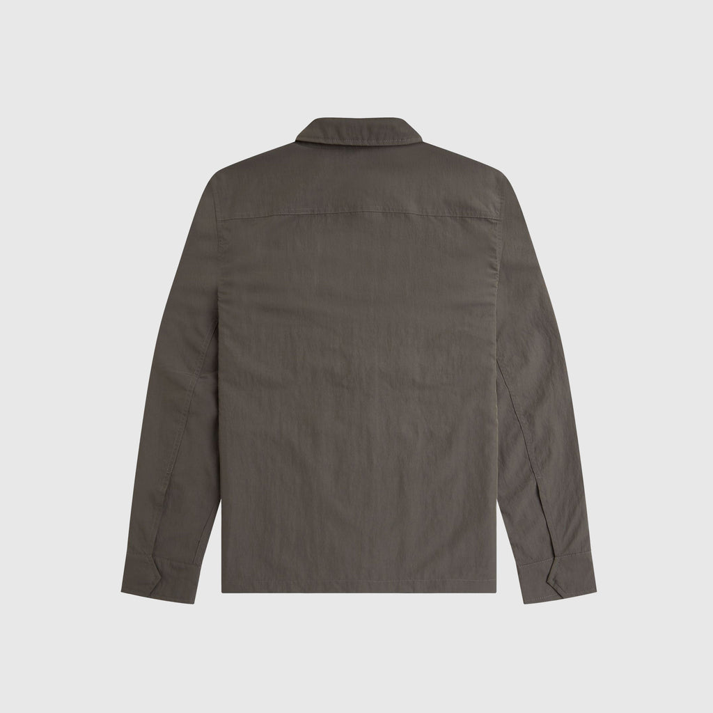 Fred Perry Zip Overshirt - Field Green - Back