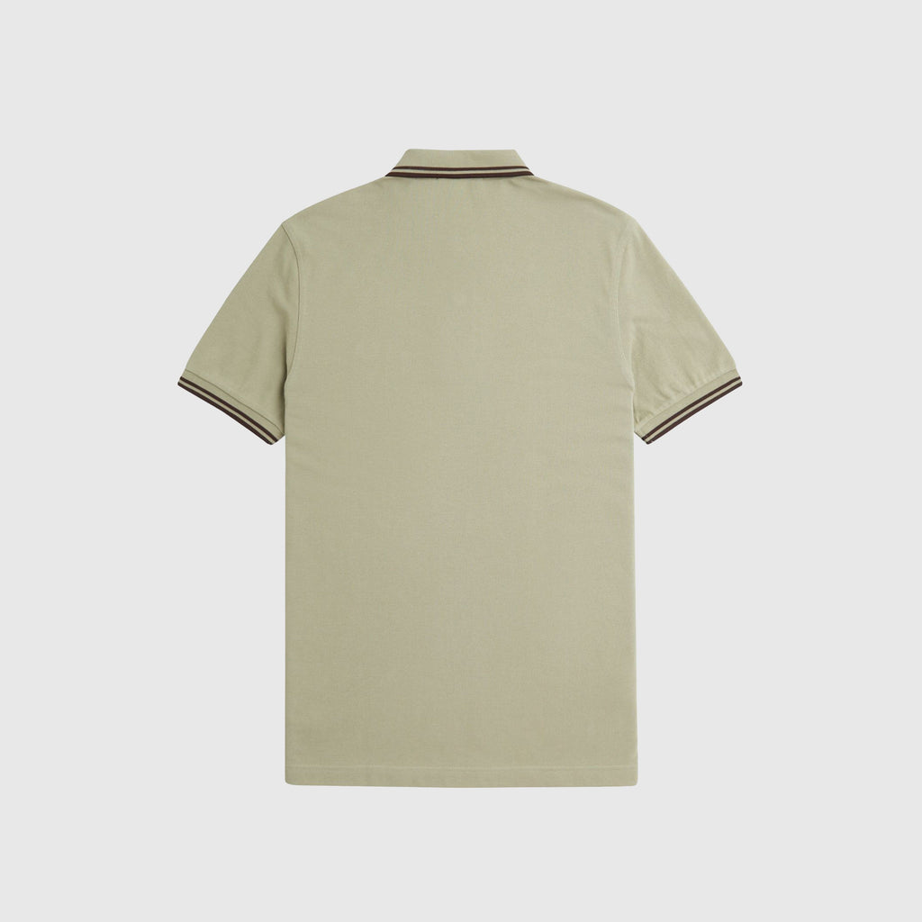 Fred Perry Twin Tipped Fred Perry Shirt - Brick / Warm Grey - Back