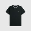 Fred Perry Twin Tipped T-shirt - Nightgreen / Snow White - Front
