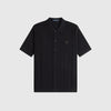 Fred Perry Button Through SS Shirt - Black - Front