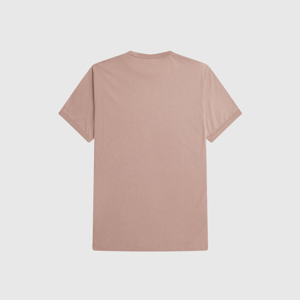 Fred Perry Ringer Tee - Dark Pink / Black - Back