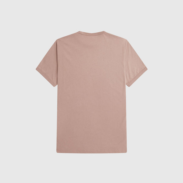 Fred Perry Ringer Tee - Dark Pink / Black - Back