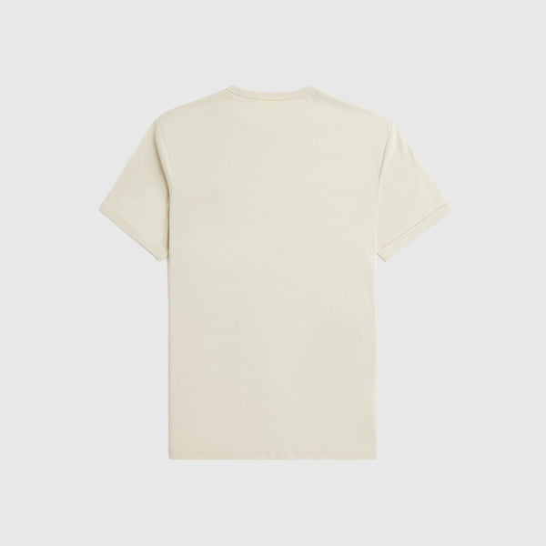 Fred Perry Ringer Tee - Oatmeal / Black - Back