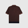 Fred Perry Textured Knitted Shirt - Navy - Back