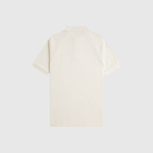 Fred Perry Textured Pique Polo Shirt - Ecru - Back
