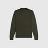 Fred Perry Vertical Stripe Knitted Shirt - Hunting Green - Back