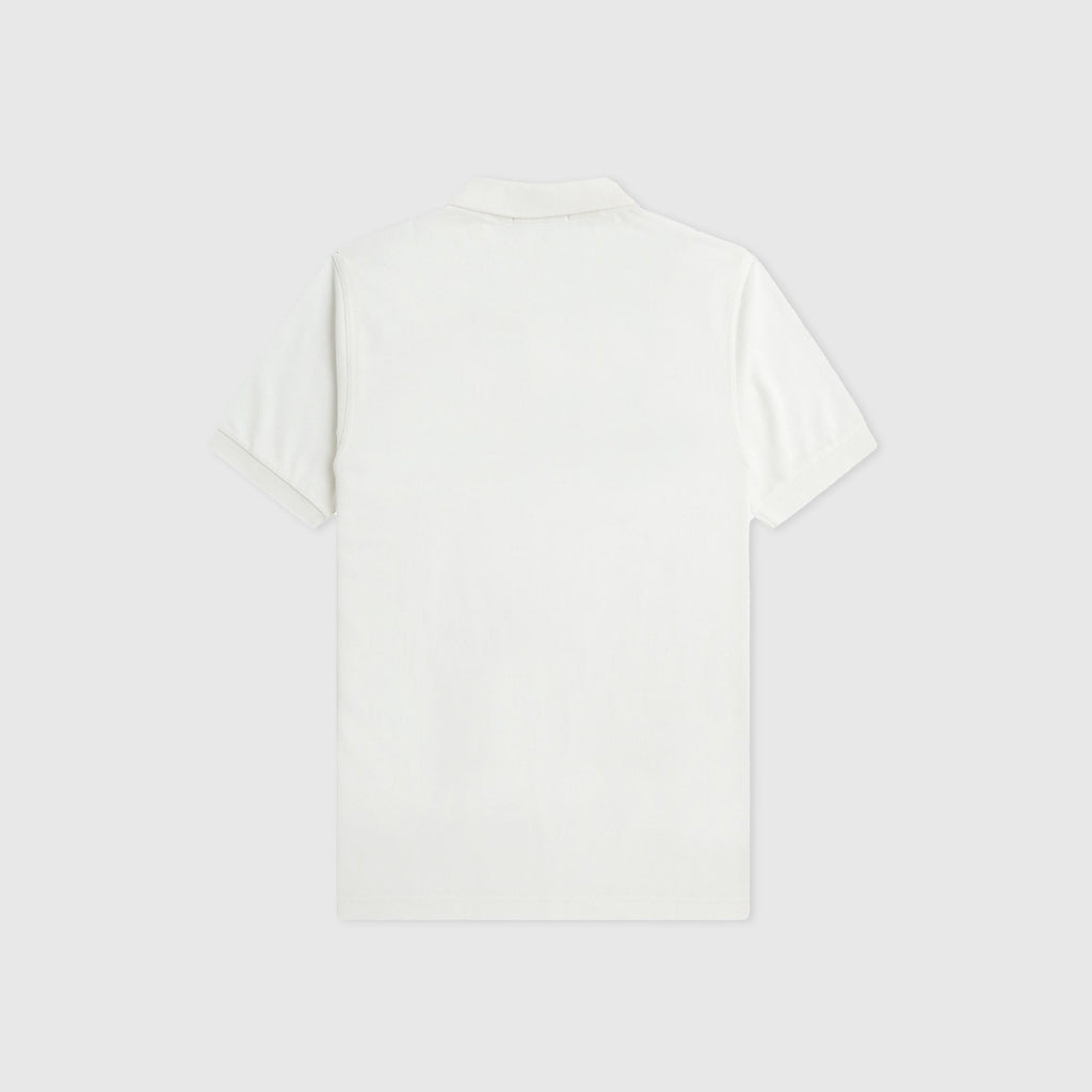 Fred Perry Plain Fred Perry Shirt - Snow White / Warm Stone - Back