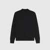 Fred Perry Button Through Knitted Shirt - Black - Back