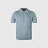 Fred Perry Cable Knitted Shirt - Stockport Blue - Front