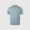 Fred Perry Cable Knitted Shirt - Stockport Blue - Back