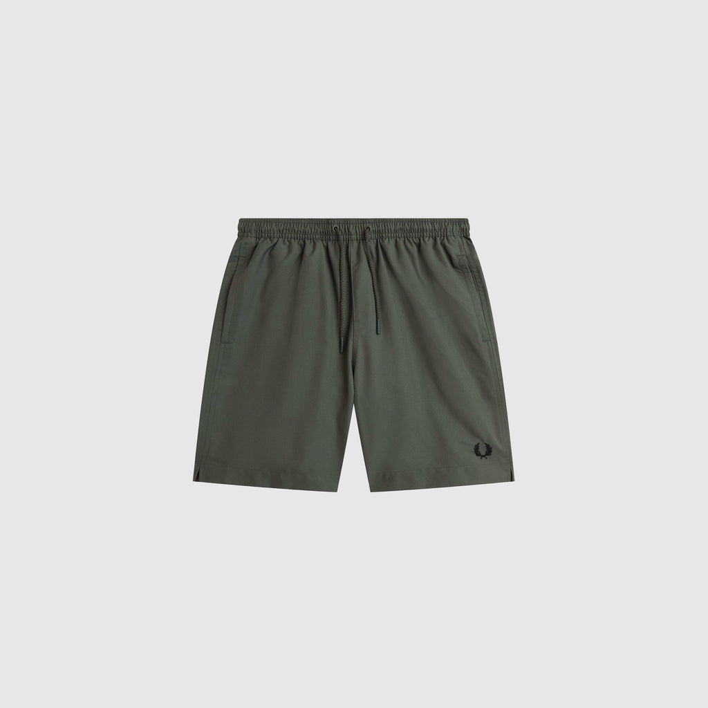 Fred Perry Classic Swimshort - Field Green - Front
