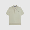Fred Perry Cotton Knitted Shirt - Seagrass - Front