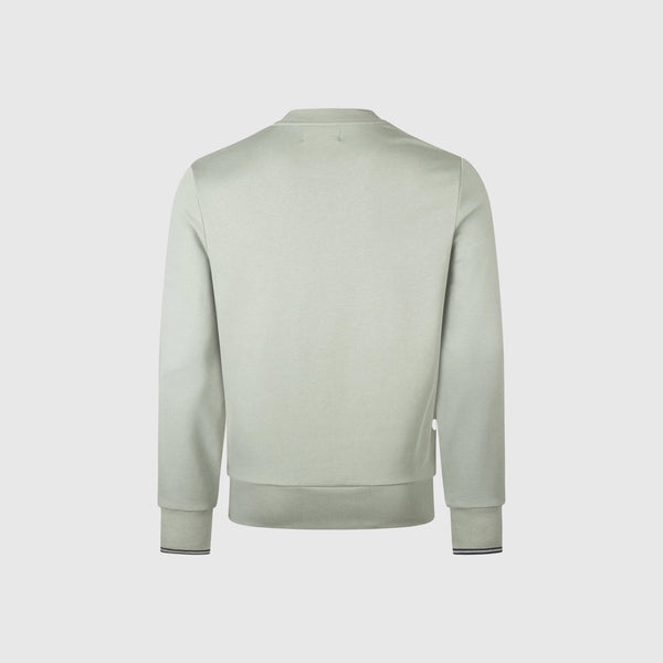 Fred Perry Crewneck Sweatshirt - Bayleaf / Dark Airforce / Tennis Blue - Back