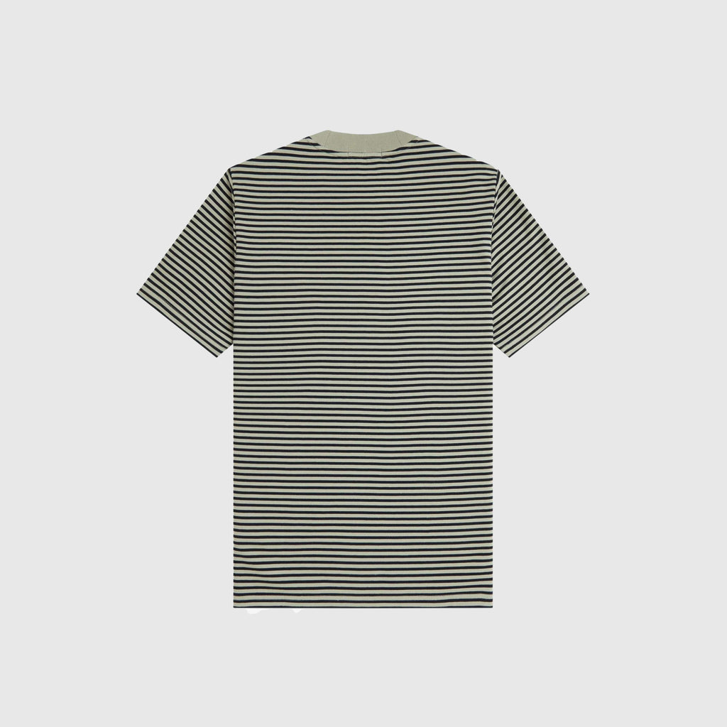 Fred Perry Fine Stripe Heavy Weight Tee - Seagrass - Back
