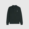Fred Perry Pique Collared Sweatshirt - Night Green - Front