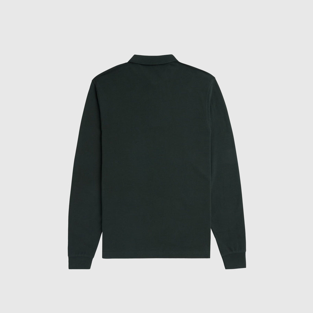 Fred Perry Pique Collared Sweatshirt - Night Green - Back