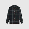 Fred Perry Poplin Tartan Shirt - Night Green - Front