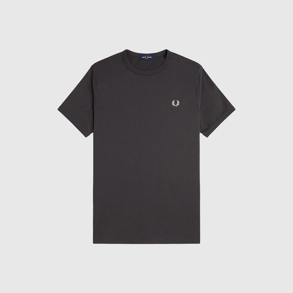 Fred Perry Ringer T-Shirt - Anchor Grey - Front