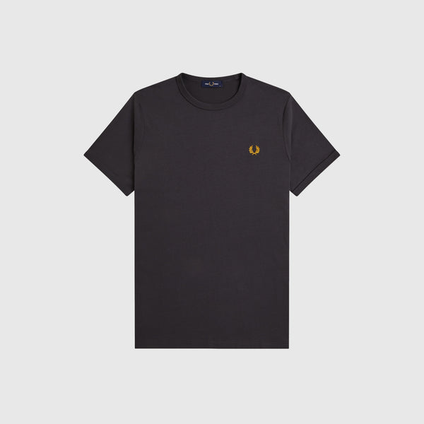 Fred Perry Ringer T-Shirt - Anchor Grey - Front