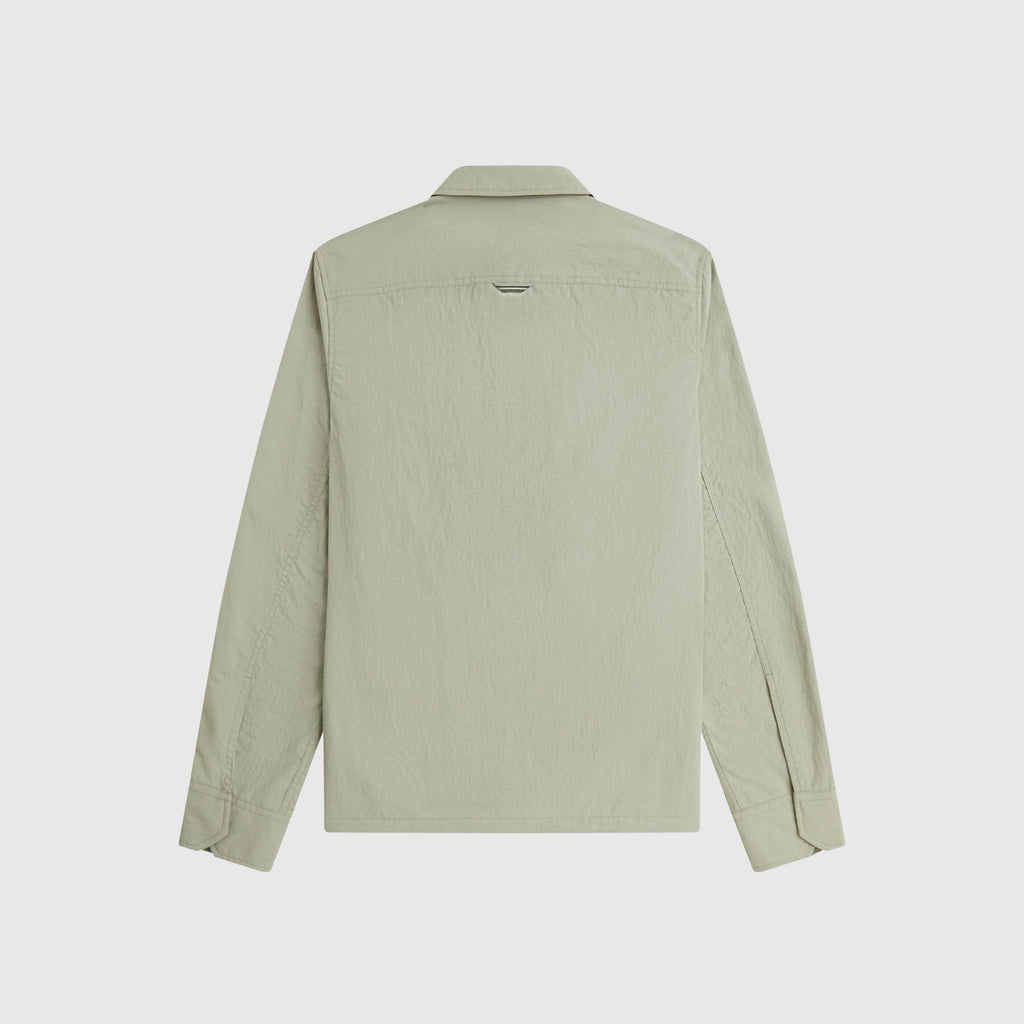 Fred Perry Ripstop Pocket Overshirt - Seagrass - Back