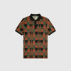 Fred Perry Split Chequerboard Polo Shirt - Laurel Wreath Green - Front