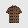 Fred Perry Split Chequerboard Polo Shirt - Laurel Wreath Green - Back