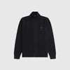 Fred Perry Textured Zip Through Cardigan - Black - Front