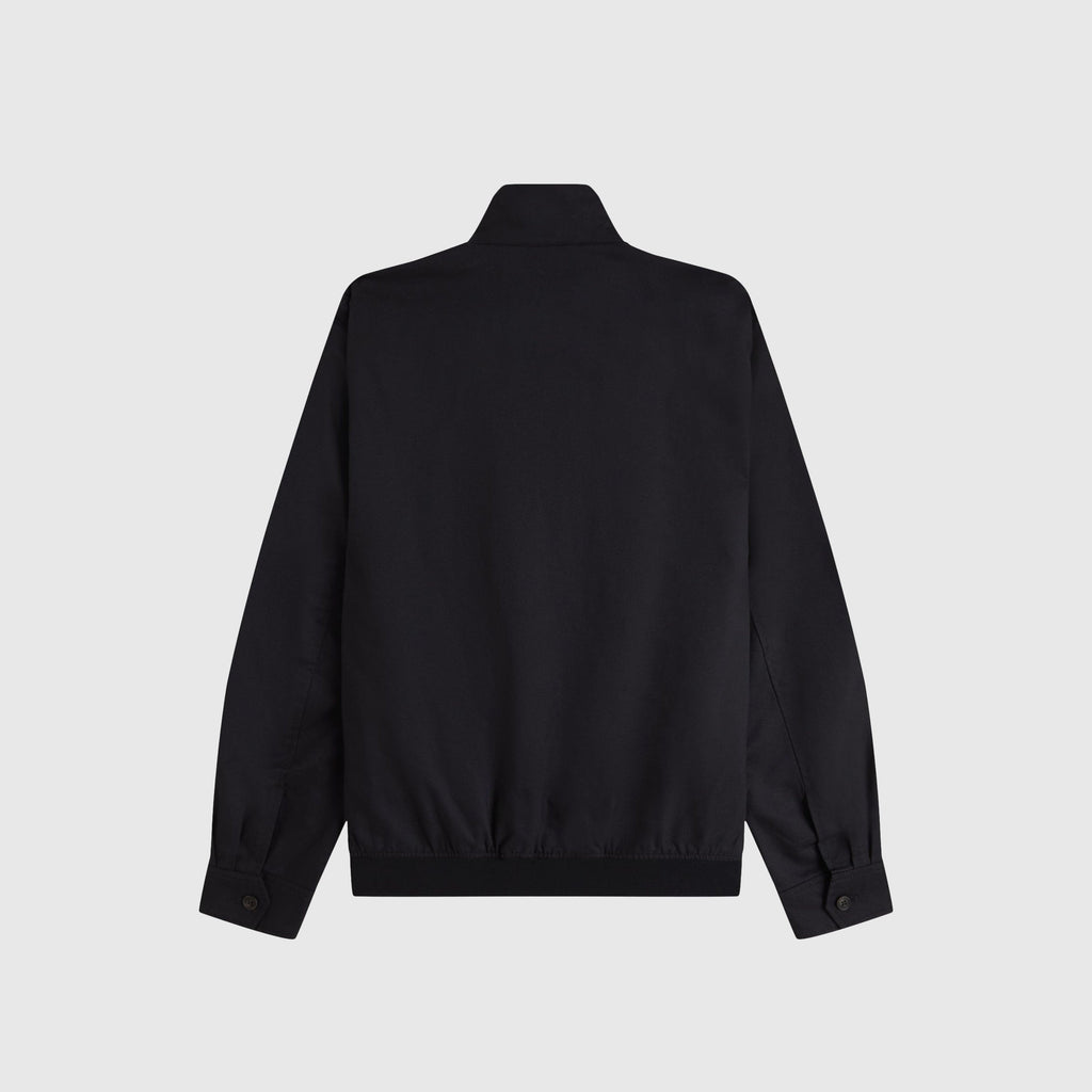 Fred Perry Twill Harrington Jacket - Black - Back