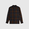 Fred Perry Twill Tartan Shirt - Rich Brown - Front
