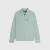 Fred Perry Twill Zip Through Overshirt - Bayleaf - Front