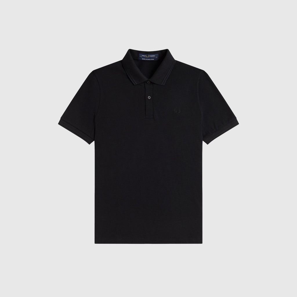 Fred Perry Twin Tipped Fred Perry Shirt Made In England - Black / Black - Front